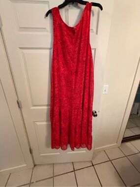 Red/orange floral Maxi Dress